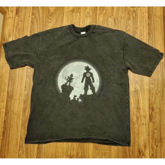 Vintage Anime Shirt Dragon Ball Vegeta Vs Goku Saiyan Battle Adult 2XL Black - Picture 1 of 7